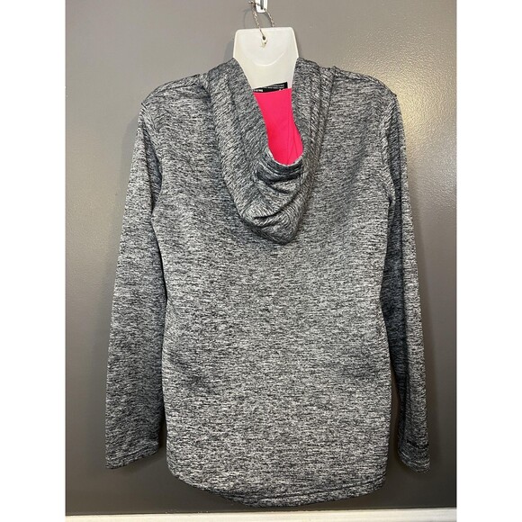 Under Armour Hoodie Womens Small Gray ColdGear Storm Logo Fleece Pullover - Picture 4 of 7